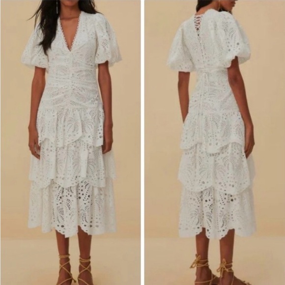 NWT FARM Rio Cotton Eyelet Dress Size S - Picture 3 of 12